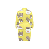 Cute Hamster pattern Men's Long Sleeve Belted Night Robe