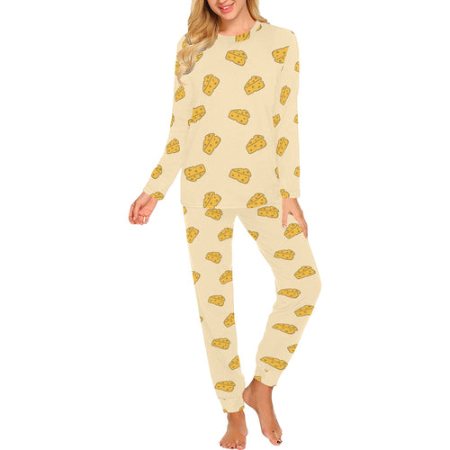 Cheese pattern Women's All Over Print Pajama Set