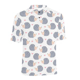Hedgehog Pattern Print Design 04 Men's All Over Print Polo Shirt