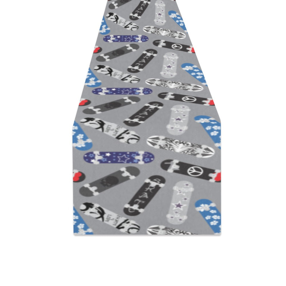 Skate Board Pattern Print Design 03 Table Runner