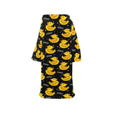 Duck Pattern Print Design 05 Blanket Robe with Sleeves