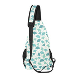 Green ginkgo leaves pattern All Over Print Chest Bag
