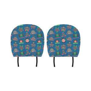 Darts Pattern Print Design 02 Car Headrest Cover