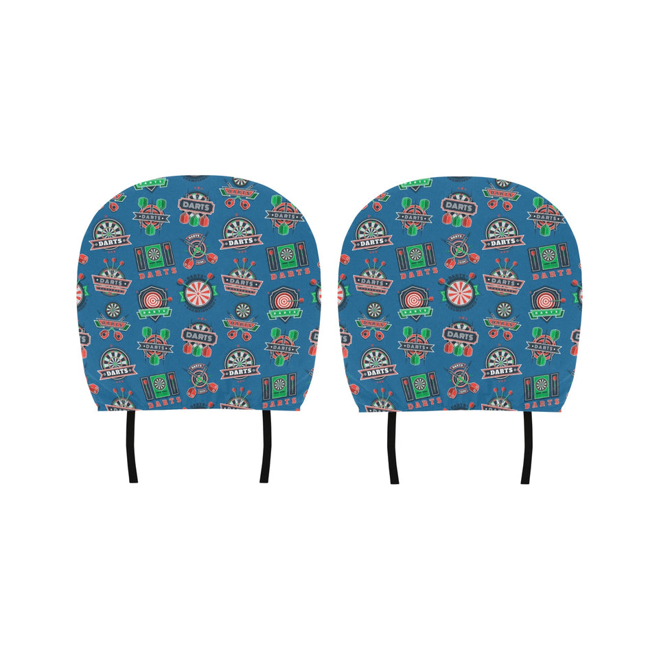 Darts Pattern Print Design 02 Car Headrest Cover