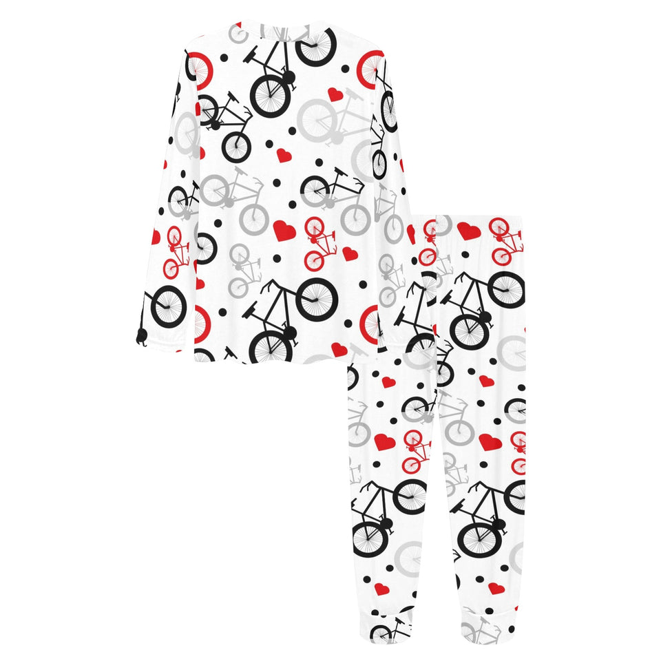 Bicycle Pattern Print Design 04 Women's All Over Print Pajama Set