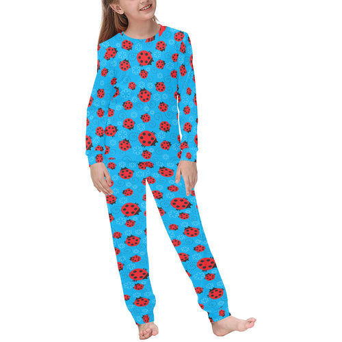 Ladybug Pattern Print Design 02 Kids' Boys' Girls' All Over Print Pajama Set