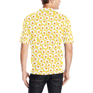 Fried Eggs Pattern Print Design 05 Men's All Over Print Polo Shirt
