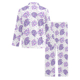 Hedgehog Pattern Print Design 05 Men's Long Pajama Set
