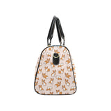 Cute Corgis Pattern pink background Travel Bag