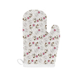 English Bulldog Pattern Print Design 01 Heat Resistant Oven Mitts