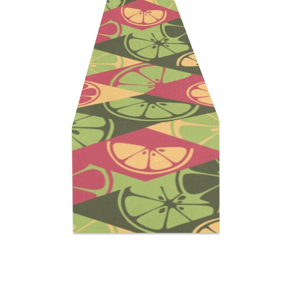 Cool Geometric lime pattern Table Runner