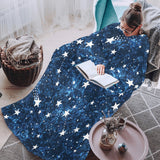 Night sky star pattern Blanket Robe with Sleeves