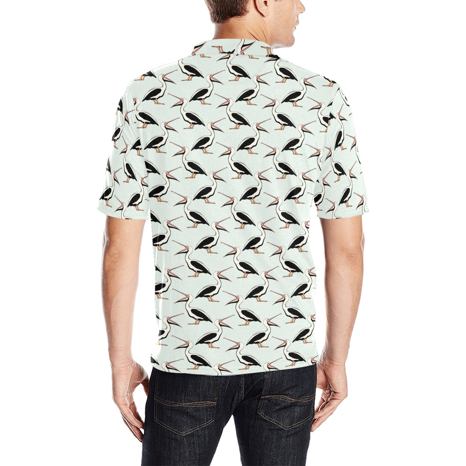 Pelican Pattern Print Design 02 Men's All Over Print Polo Shirt