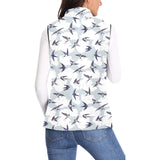 Swallow Pattern Print Design 05 Women's Padded Vest