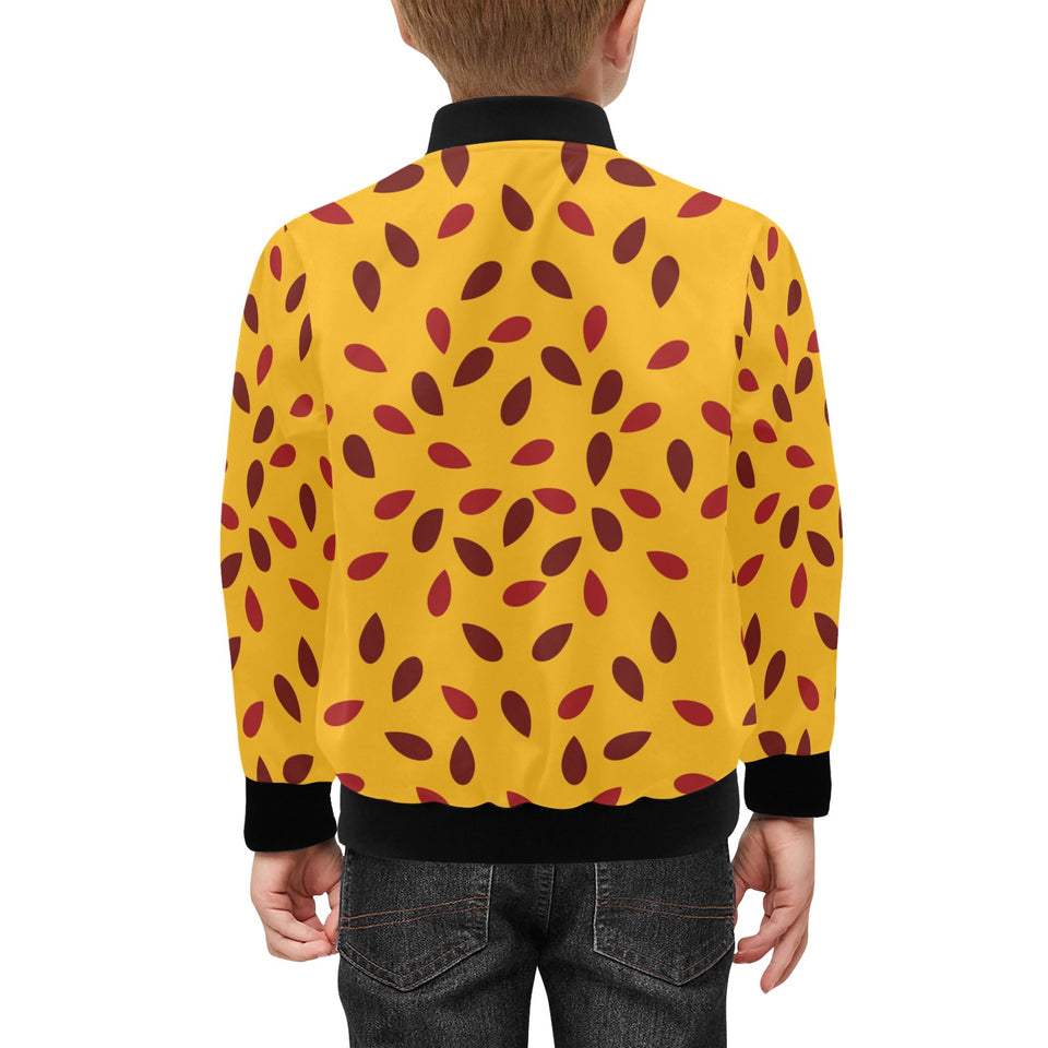 Passion fruit texture Kids' Boys' Girls' Bomber Jacket