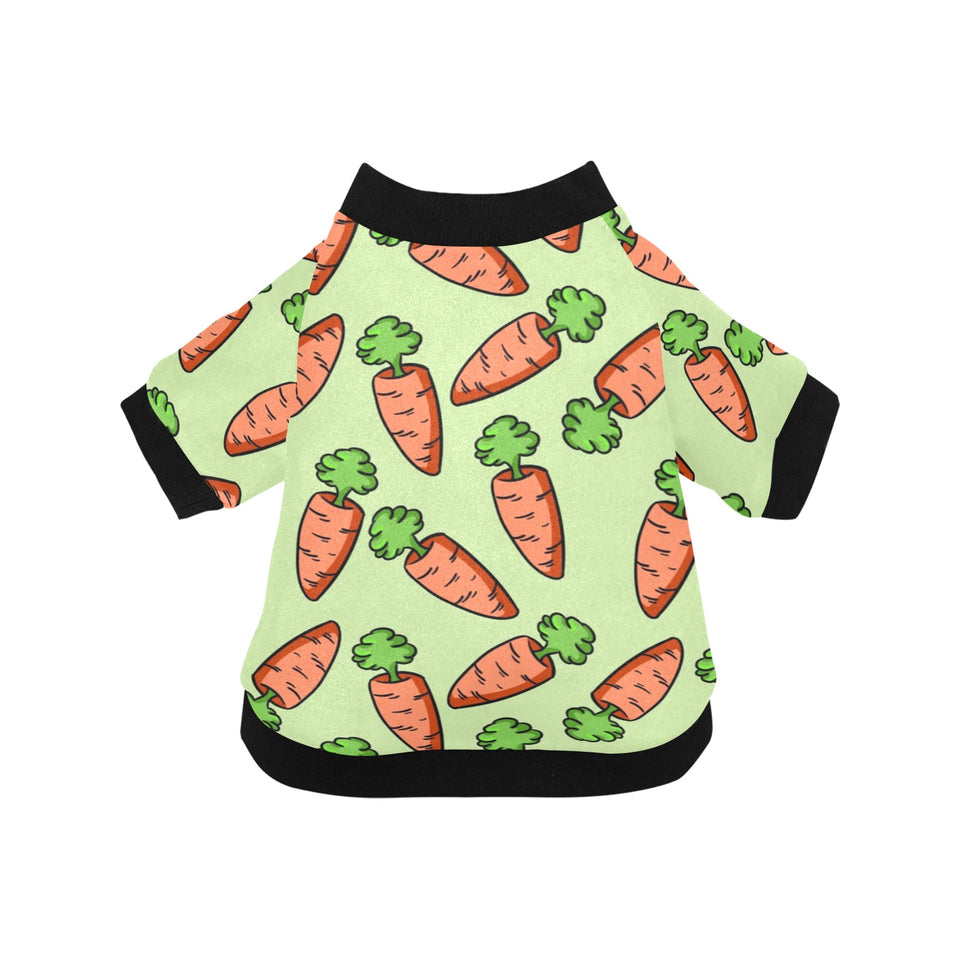 Carrot Pattern Print Design 05 All Over Print Pet Dog Round Neck Fuzzy Shirt