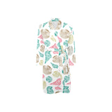 Colorful shell pattern Men's Long Sleeve Belted Night Robe