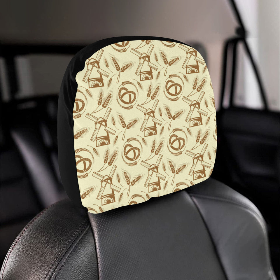 Windmill Wheat pattern Car Headrest Cover