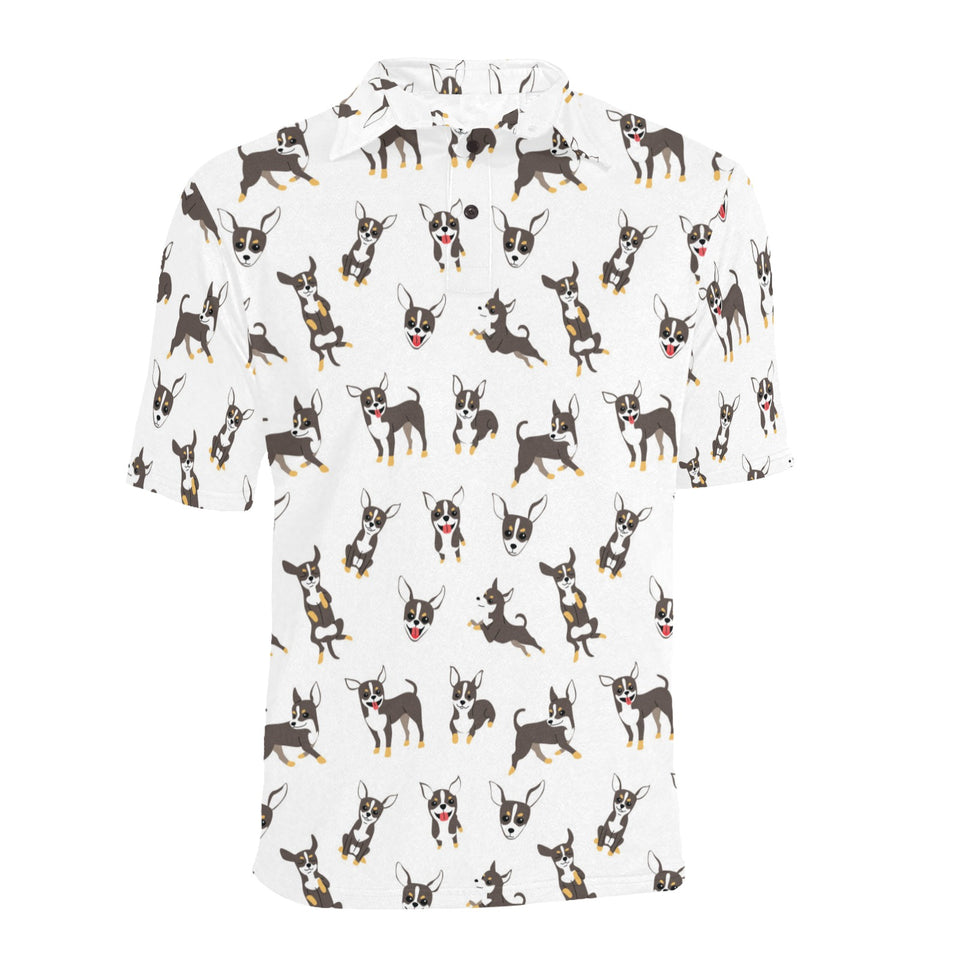 Chihuahua dog pattern Men's All Over Print Polo Shirt