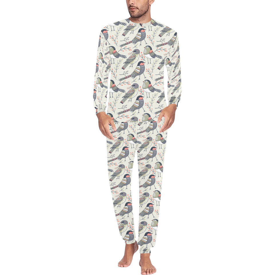 Pigeon Pattern Print Design 04 Men's All Over Print Pajama