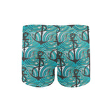 Anchor nautical green background Men's Swimming Trunks