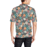 Gear Pattern Print Design 05 Men's All Over Print Polo Shirt