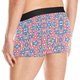 Blue Red Eiffel Tower Pattern Print Design 02 Men's All Over Print Boxer Briefs Men's Underwear