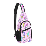 Cute ice cream cone animal pattern All Over Print Chest Bag
