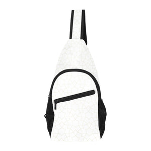 arabic white pattern All Over Print Chest Bag