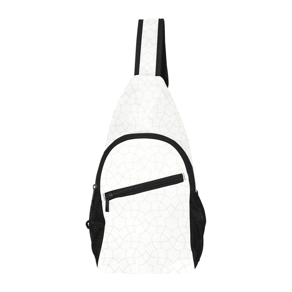 arabic white pattern All Over Print Chest Bag