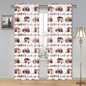 Camper Van Pattern Print Design 01 Gauze Curtain