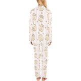 cute owl leaf Women's Long Pajama Set