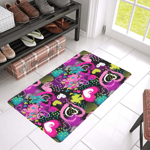 heart dot wave star creative design pattern Doormat