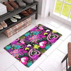 heart dot wave star creative design pattern Doormat