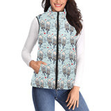 Lovely Sea Otter Pattern Women's Padded Vest