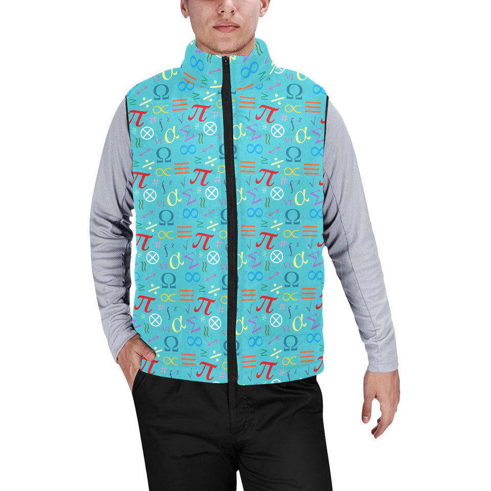 Math Pattern Print Design 02 Men's Padded Vest