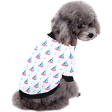 Sailboat anchor pattern All Over Print Pet Dog Round Neck Fuzzy Shirt