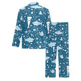 Cute shark pattern Men's Long Pajama Set