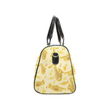 Saxophone cornet pattern yellow background Travel Bag