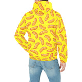 Sausage Pattern Print Design 01 Men's Padded Hooded Jacket