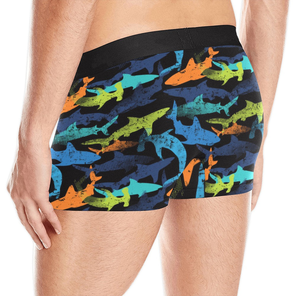 Colorful shark Men's All Over Print Boxer Briefs Men's Underwear