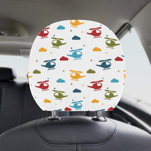 Colorful helicopter pattern Car Headrest Cover