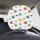 Colorful helicopter pattern Car Headrest Cover