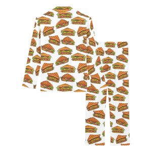 Sandwich Pattern Print Design 02 Women's Long Pajama Set