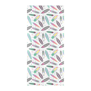 Surfboard Pattern Print Design 04 Beach Towel