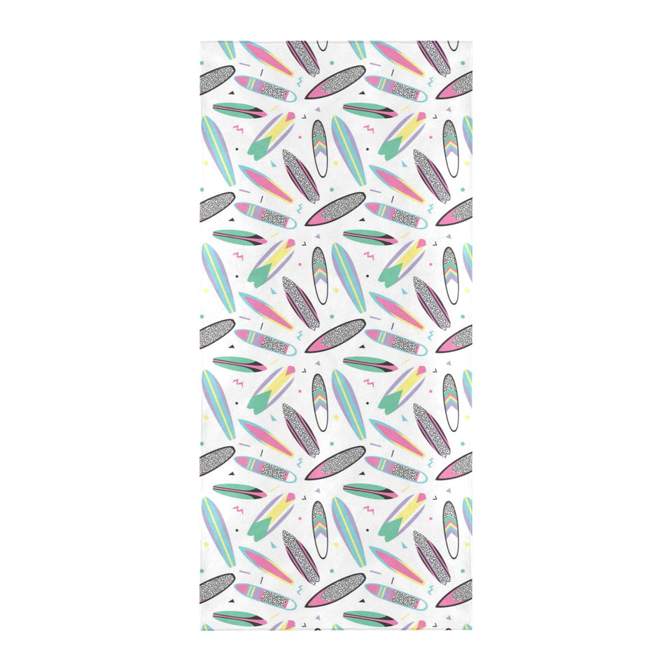 Surfboard Pattern Print Design 04 Beach Towel
