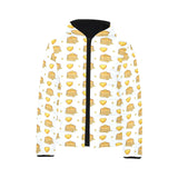 Pancake Pattern Print Design 03 Kids' Boys' Girls' Padded Hooded Jacket