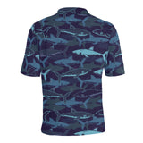 Shark pattern Men's All Over Print Polo Shirt