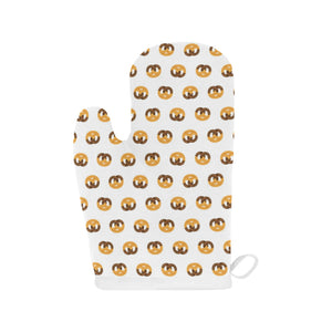 Pretzels Pattern Print Design 02 Heat Resistant Oven Mitts