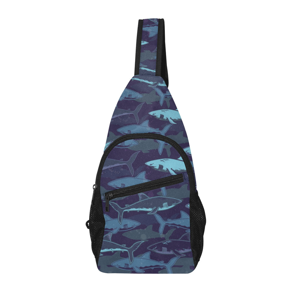 Shark pattern All Over Print Chest Bag